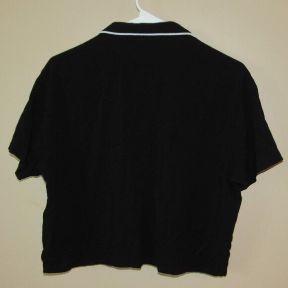 Broken Promises Grim Reaper Embroidered Button Front Shirt sz M Goth Scary - Picture 3 of 5